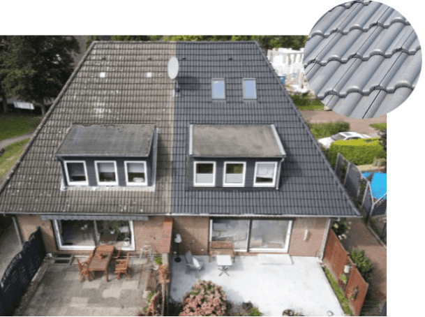 Dach mit Dachbeschichtung