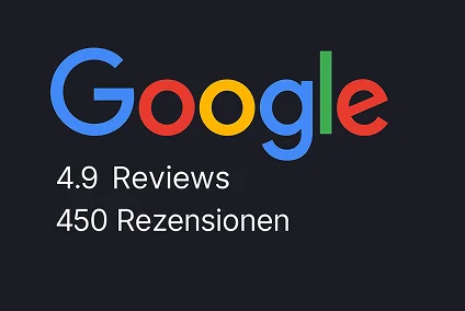 Google-Bewertung: 4,9 Sterne bei 450 Rezensionen